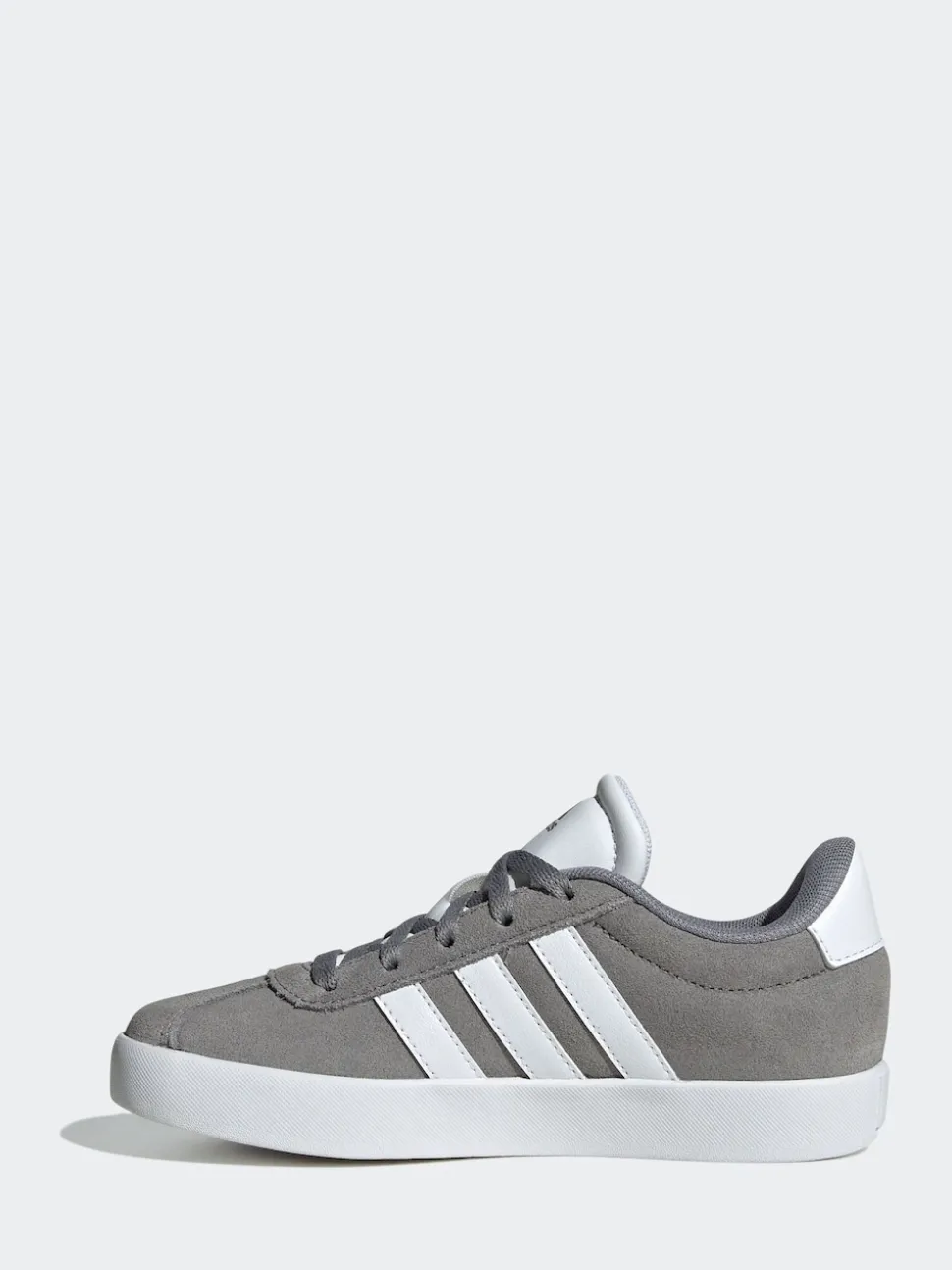 adidas Grey/White VL Court 3.0 Lace Kids Trainers
