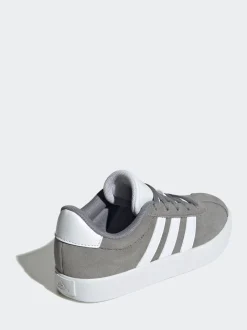 adidas Grey/White VL Court 3.0 Lace Kids Trainers