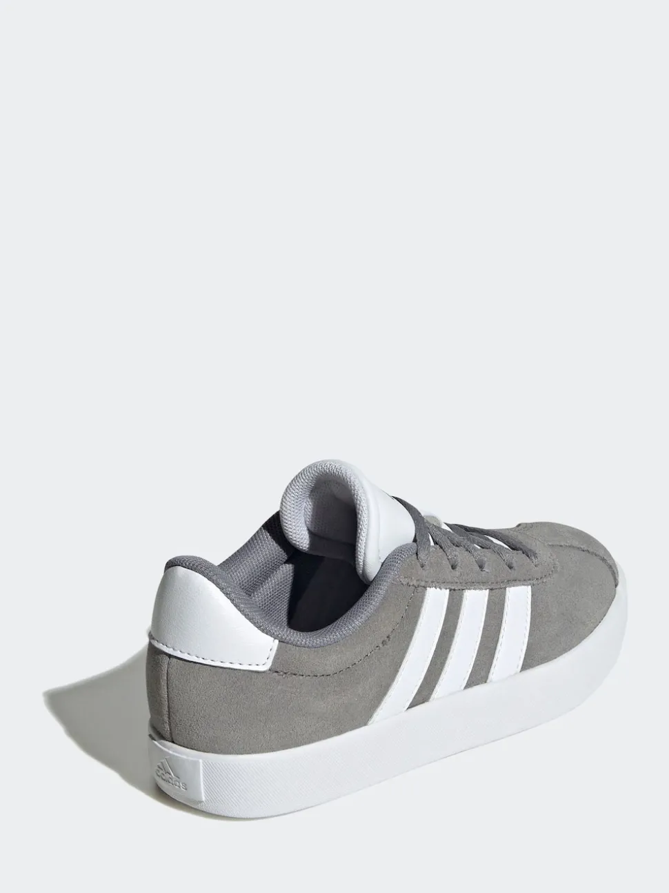 adidas Grey/White VL Court 3.0 Lace Kids Trainers