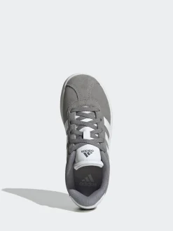 adidas Grey/White VL Court 3.0 Lace Kids Trainers