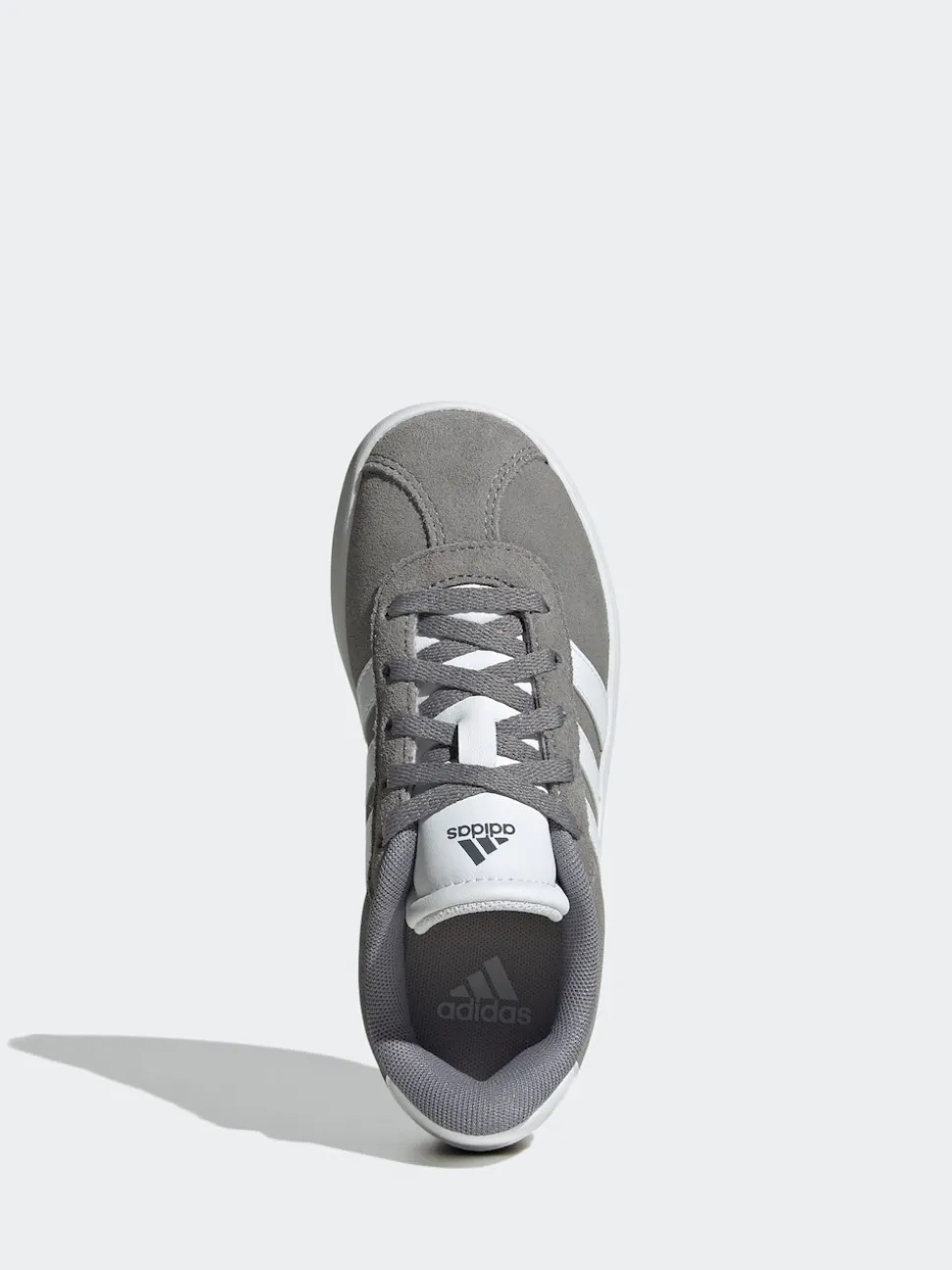 adidas Grey/White VL Court 3.0 Lace Kids Trainers