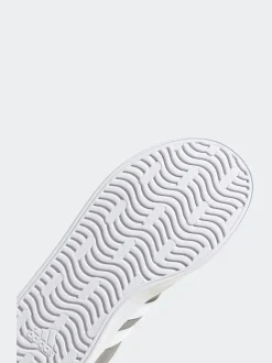 adidas Grey/White VL Court 3.0 Lace Kids Trainers