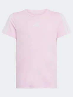 adidas Light Pink Training Essentials 3-Stripes Kids T-Shirt