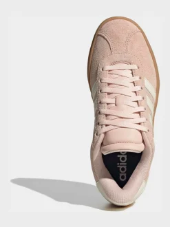 adidas Light Pink VL Court Bold Lace Junior Trainers