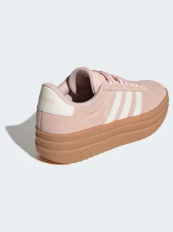 adidas Light Pink VL Court Bold Lace Junior Trainers