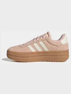 adidas Light Pink VL Court Bold Lace Junior Trainers