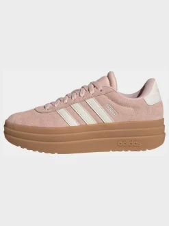 adidas Light Pink VL Court Bold Lace Junior Trainers
