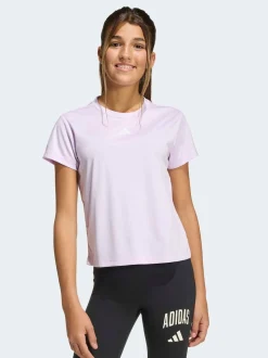 adidas Lilac Regular Fit Essentials Logo Kids Training T-Shirt