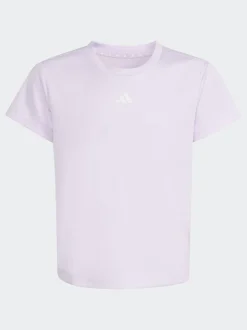 adidas Lilac Regular Fit Essentials Logo Kids Training T-Shirt