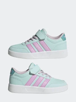 adidas Mint/Lilac Breaknet 3.0 Elastic Lace Kids Trainers