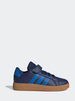 adidas Navy/Blue Grand Court 2.0 Easy On Kids Trainers