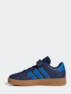 adidas Navy/Blue Grand Court 2.0 Easy On Kids Trainers