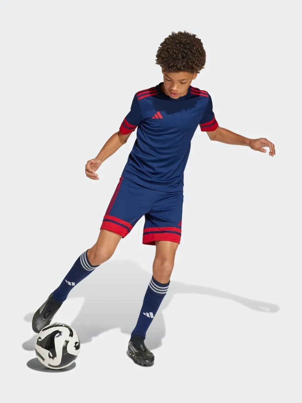 adidas Navy/Red Squadra 25 Kids Shorts