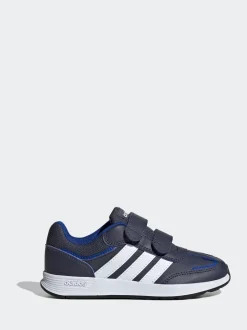 adidas Navy/White Tensaur Switch Hook and Loop Kids Trainers