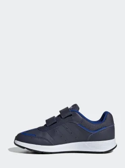 adidas Navy/White Tensaur Switch Hook and Loop Kids Trainers