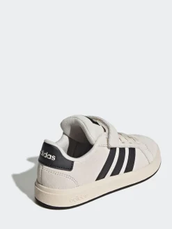 adidas Neutral Grand Court 00s Suede Elastic Lace Kids Trainers