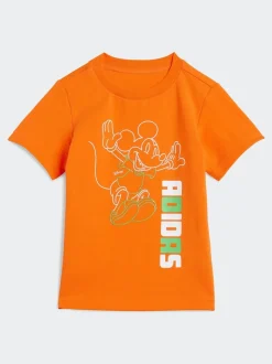 adidas Orange Disney Mickey Mouse Top & Shorts Set Infant Kids