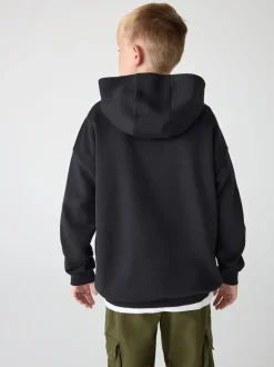 adidas Originals Black Loose Fleece Kids Hoodie