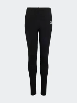 adidas Originals Black Mid Waist Mini Rib Leggings