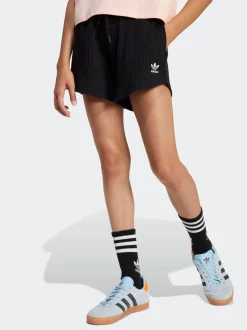 adidas originals Black Ribbed Shorts Kids