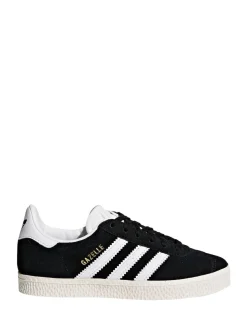 adidas Originals Black/White Gazelle Kids Trainers