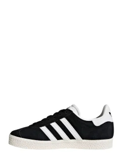 adidas Originals Black/White Gazelle Kids Trainers