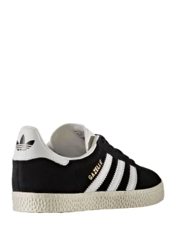 adidas Originals Black/White Gazelle Kids Trainers
