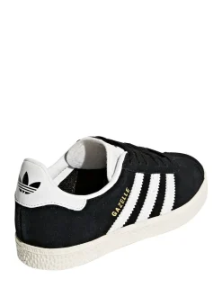 adidas Originals Black/White Gazelle Kids Trainers
