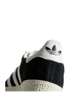 adidas Originals Black/White Gazelle Kids Trainers
