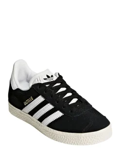 adidas Originals Black/White Gazelle Kids Trainers