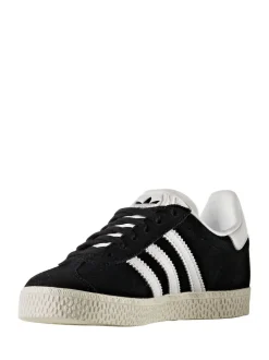 adidas Originals Black/White Gazelle Kids Trainers