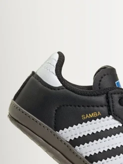 adidas Originals Black/White Samba Crib Trainers