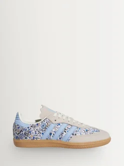 adidas Originals Blue/Grey Floral Samba OG x Liberty London Junior Trainers