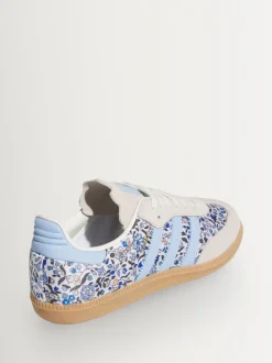 adidas Originals Blue/Grey Floral Samba OG x Liberty London Junior Trainers