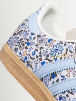 adidas Originals Blue/Grey Floral Samba OG x Liberty London Junior Trainers