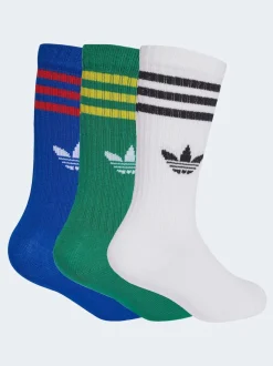 adidas Originals Blue 3 Pack Crew Socks