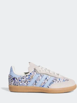 adidas Originals Blue Samba Og X Liberty London Comfort Closure Elastic Lace Trainers