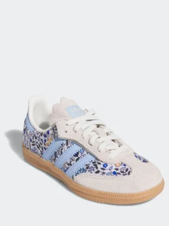 adidas Originals Blue Samba Og X Liberty London Comfort Closure Elastic Lace Trainers