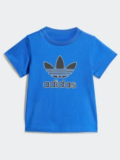 adidas Originals Blue Trefoil Infant Kids T-Shirt and Shorts Set