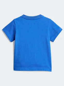 adidas Originals Blue Trefoil Infant Kids T-Shirt and Shorts Set