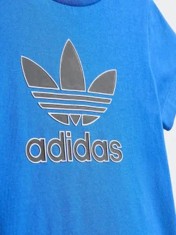 adidas Originals Blue Trefoil Infant Kids T-Shirt and Shorts Set