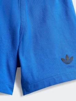 adidas Originals Blue Trefoil Infant Kids T-Shirt and Shorts Set
