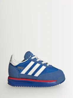 adidas Originals Blue/White SL 72 RS Elastic Laces Infant Trainers