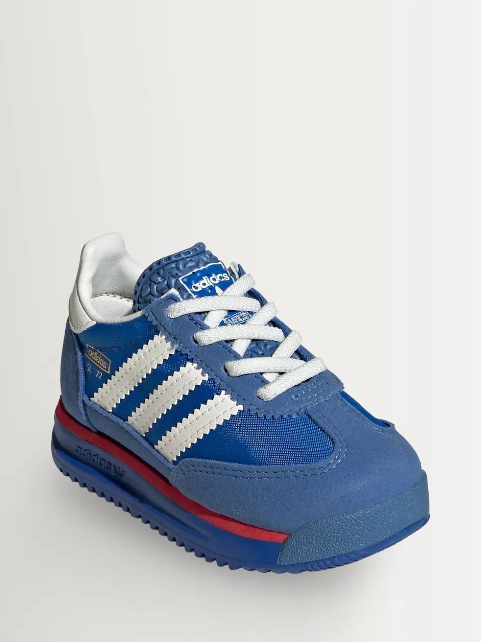 adidas Originals Blue/White SL 72 RS Elastic Laces Infant Trainers