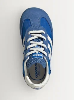 adidas Originals Blue/White SL 72 RS Elastic Laces Infant Trainers