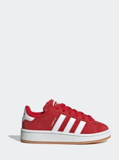 adidas Originals Bright Red Campus 00s Elastic Lace Kids Trainers