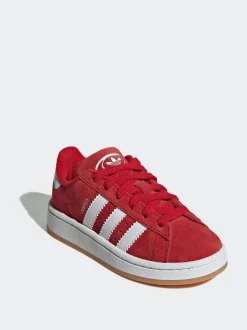 adidas Originals Bright Red Campus 00s Elastic Lace Kids Trainers