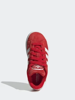 adidas Originals Bright Red Campus 00s Elastic Lace Kids Trainers