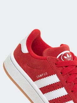 adidas Originals Bright Red Campus 00s Elastic Lace Kids Trainers