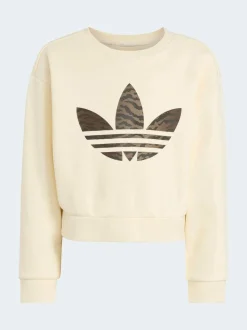adidas Originals Brown Animal Top and Flared Legging Little Kids Set